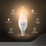 Calex Smart Wi-Fi LED Lightbulb Candle E14 Warm White Dimmable