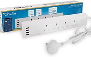 TCP Smart Wi-Fi Extension Lead 4 UK Sockets and 4 x USB Ports