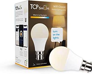 TCP Smart Wi-Fi LED Lightbulb Classic B22 Colour Tuneable White Dimmable