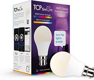 TCP Smart Wi-Fi LED Lightbulb Classic B22 Colour Tuneable White & Colour Changing Dimmable