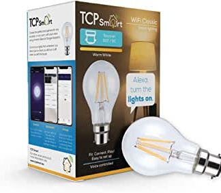 TCP Smart Wi-Fi LED Filament Lightbulb Classic B22 Warm White Dimmable