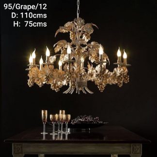 Wrought Iron Painted Chandelier
