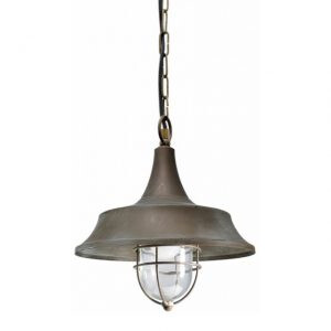 Moretti Luce 3335.T.AR Aged Brass Flare Pendant Lamp