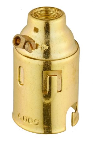 B22 2-PART ALUMINIUM LAMPHOLDER EARTHED