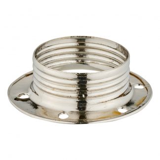 E14 METAL SHADE RING BRIGHT ZINC PLATED