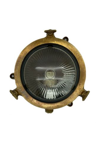 [09077] Plain Mini Porthole Bulkhead (Antique Brass)