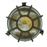 [09079] Extra Large Radial Porthole Bulkhead (Antique Brass)