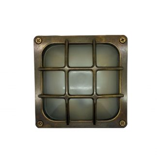 [09080] Square Bulkhead (Antique Brass)