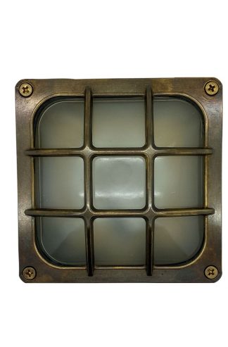[09080] Square Bulkhead (Antique Brass)