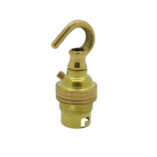 Metalbrite Hook BC Lampholder (Brass)