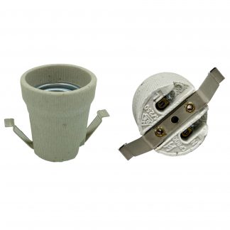 ES Porcelain Lampholder (Spring Bracket Fixing)