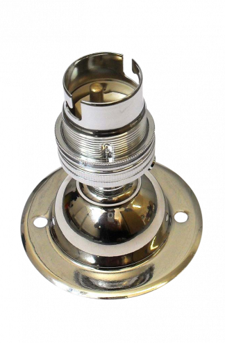 Metalbrite BC Batten Lampholder (Nickel)