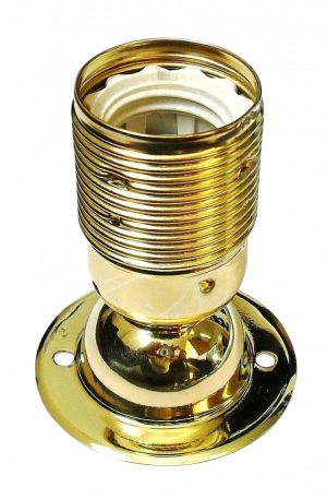 Plated ES Batten Lampholder (Brass Plated)