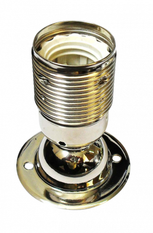 Plated ES Batten Lampholder (Nickel)