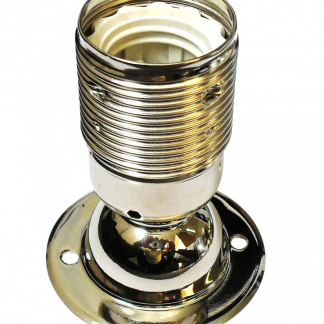 Plated ES Batten Lampholder (Nickel)