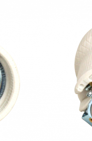 ES Porcelain Lampholder (10mm Threaded Entry)