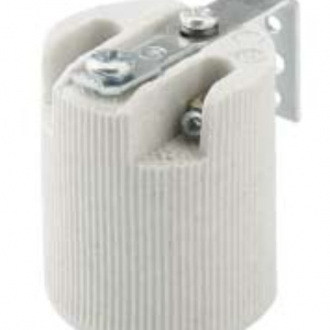 SES Porcelain Lampholder (L Bracket Fixing)