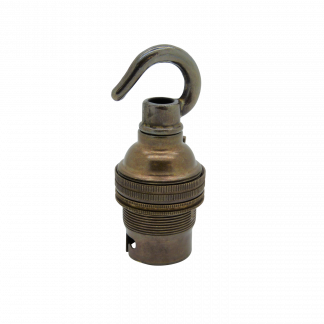 Metalbrite Hook BC Lampholder (Antique Brass)