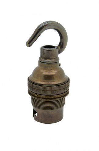 Metalbrite Hook BC Lampholder (Antique Brass)