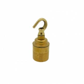 Metalbrite Hook ES Lampholder (Brass)