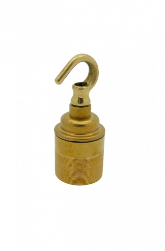 Metalbrite Hook ES Lampholder (Brass)