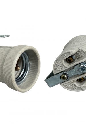 ES Porcelain Lampholder (L Bracket Fixing)