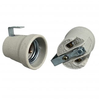 ES Porcelain Lampholder (L Bracket Fixing)
