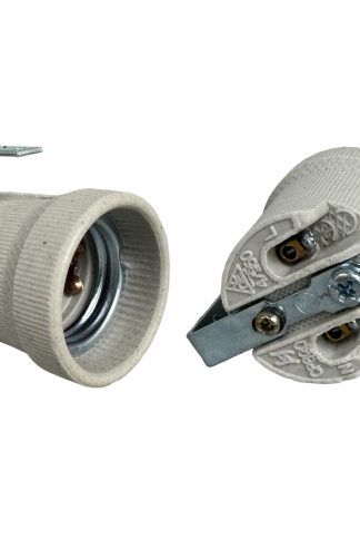 ES Porcelain Lampholder (L Bracket Fixing)
