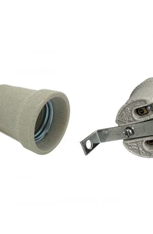 ES Porcelain Lampholder (Upside Down L Bracket Fixing)