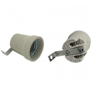 ES Porcelain Lampholder (Upside Down L Bracket Fixing)