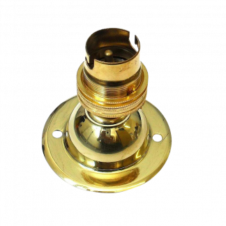 Metalbrite BC Batten Lampholder (Brass)