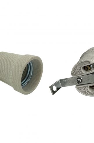 ES Porcelain Lampholder (Upside Down L Bracket Fixing)