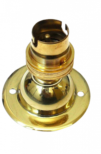 Metalbrite BC Batten Lampholder (Brass)