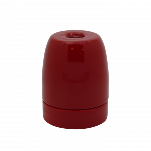 Gloss Porcelain ES 10mm Lampholder (Red)