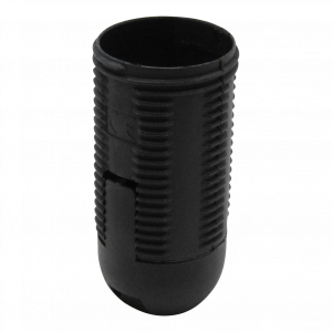 Plastic Snap-Together SES 10mm Lampholder [Threaded Skirt] (Black)