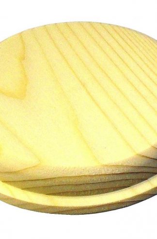 Circular Wooden Pattress 95mm (Natural)