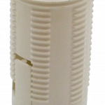 Plastic Snap-Together SES 10mm Lampholder [Threaded Skirt] (White)