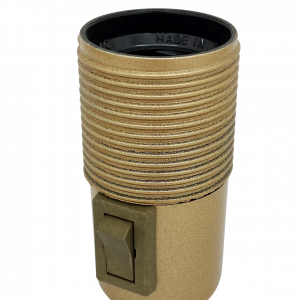 Continental Switched ES 10mm Lampholder [Threaded Skirt] (Gold)