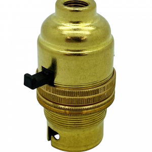Metalbrite Brass BC 10mm Switched Lampholder [05010]