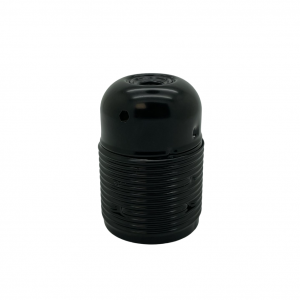 Plated ES 10mm Lampholder [Threaded Skirt] (Black)