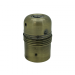 Plated ES 10mm Lampholder [Smooth Skirt] (Antique Brass (Brushed))