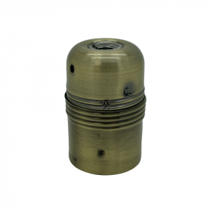 Plated ES 10mm Lampholder [Smooth Skirt] (Antique Brass (Brushed))