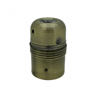 Plated ES 10mm Lampholder [Smooth Skirt] (Antique Brass (Brushed))