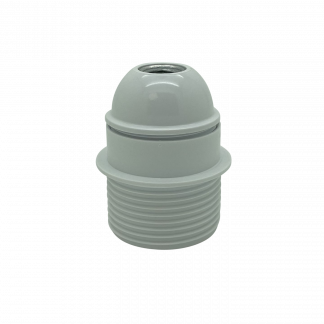 Continental ES 10mm Lampholder [Threaded Skirt with Shoulder] (White)