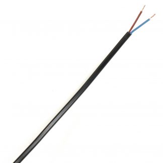 2 Core Flat (Oval) Flex [2192Y] (0.75mm Black)