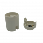 Plastic Snap-Together ES 10mm Lampholder [Smooth Skirt] (White)