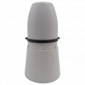 Plastic BC Half Inch Lampholder (White)