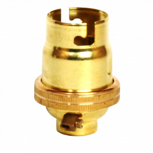 Metalbrite BC Half Inch Lampholder [Smooth Skirt] (Brass)