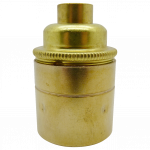 Metalbrite ES Half Inch Lampholder [Smooth Skirt] (Brass)