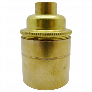 Metalbrite ES Half Inch Lampholder [Smooth Skirt] (Brass)
